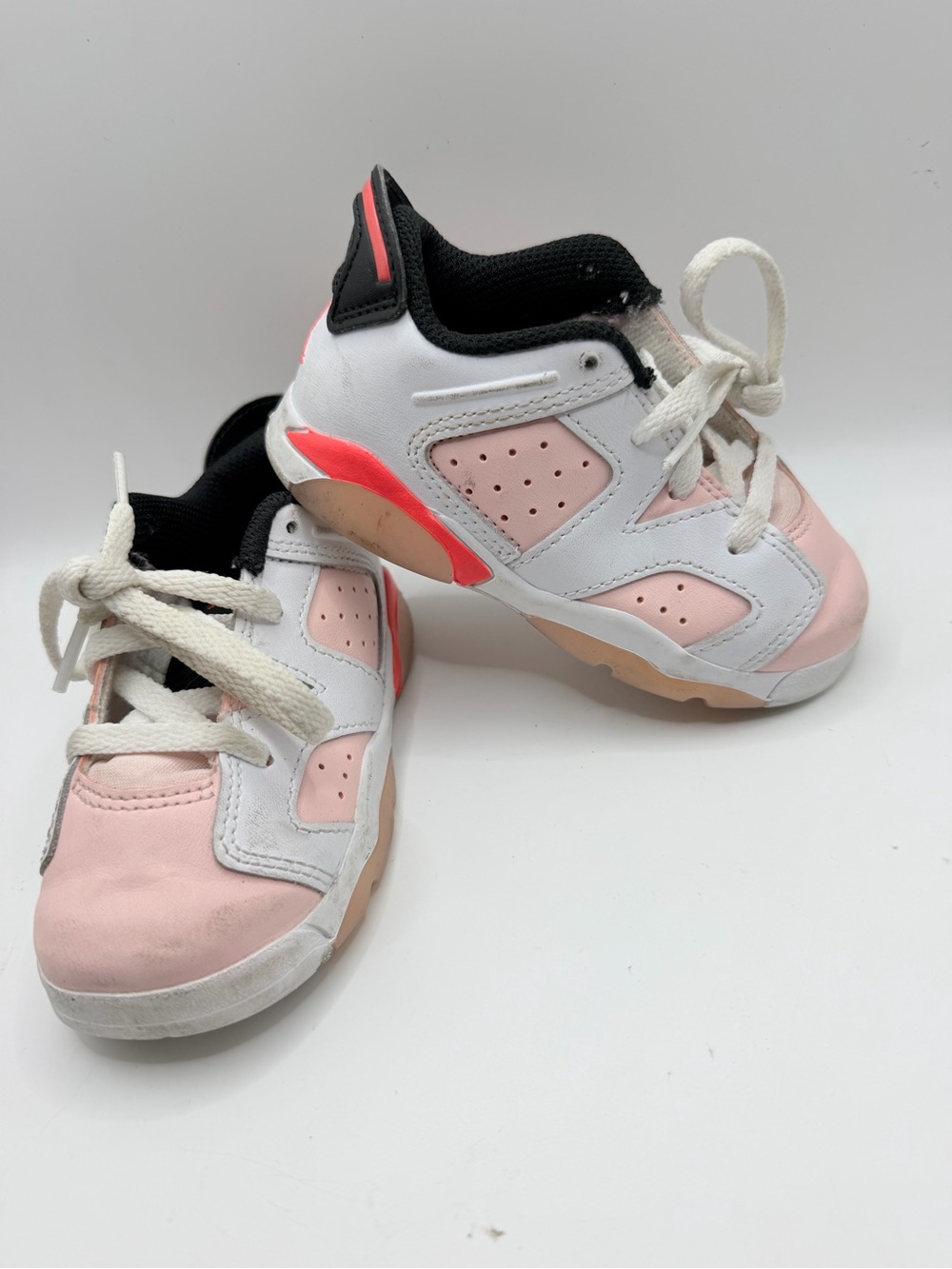 Jordan Kids Pink, White and Black Basketball Sneakers